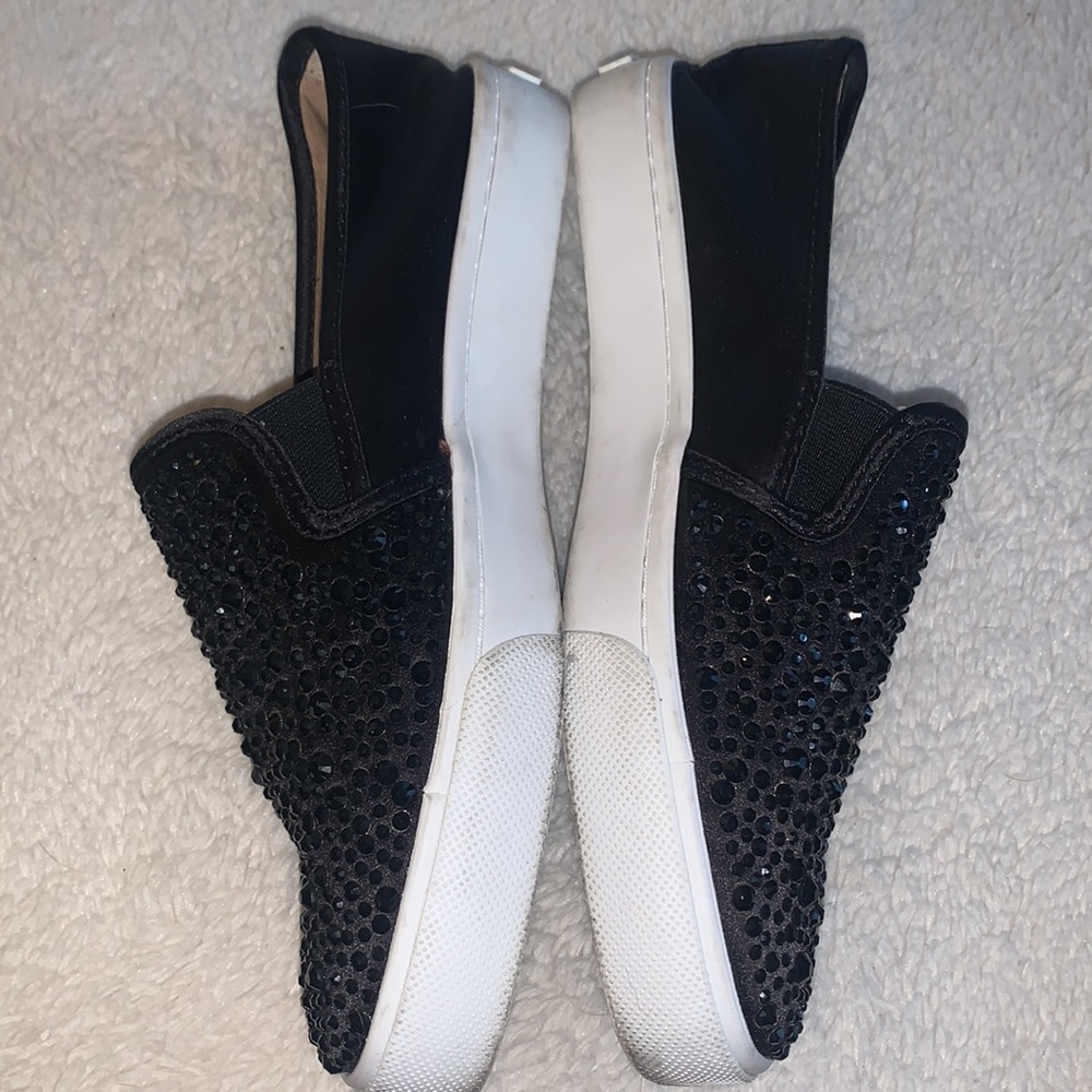 I.N.C. International Concepts Sammee Slip-On Sneakers 6 EUC Black Rhinestones - Picture 8 of 13